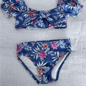 Janie and Jack Blue Floral Kids Bikini